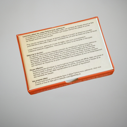 Team Talk, Team Trust Card Game